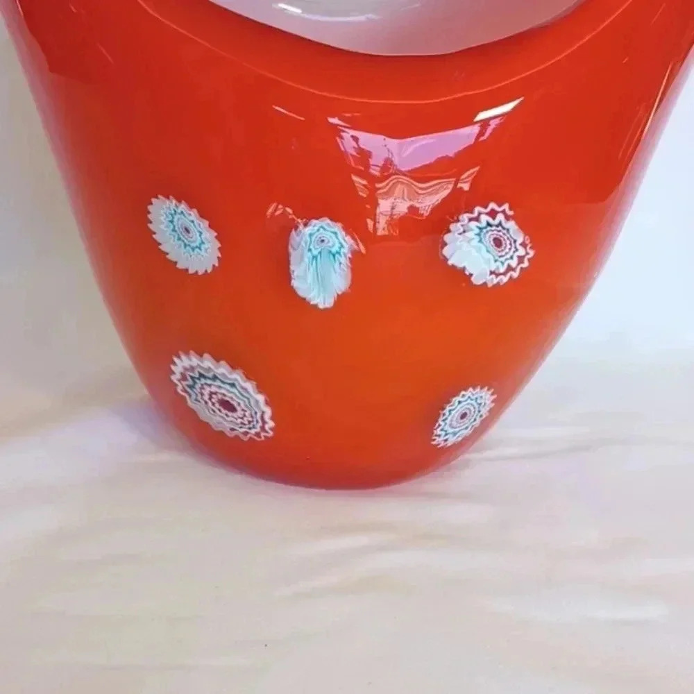 Vintage Mcm Murano Glass Basket - Picture 3 of 4